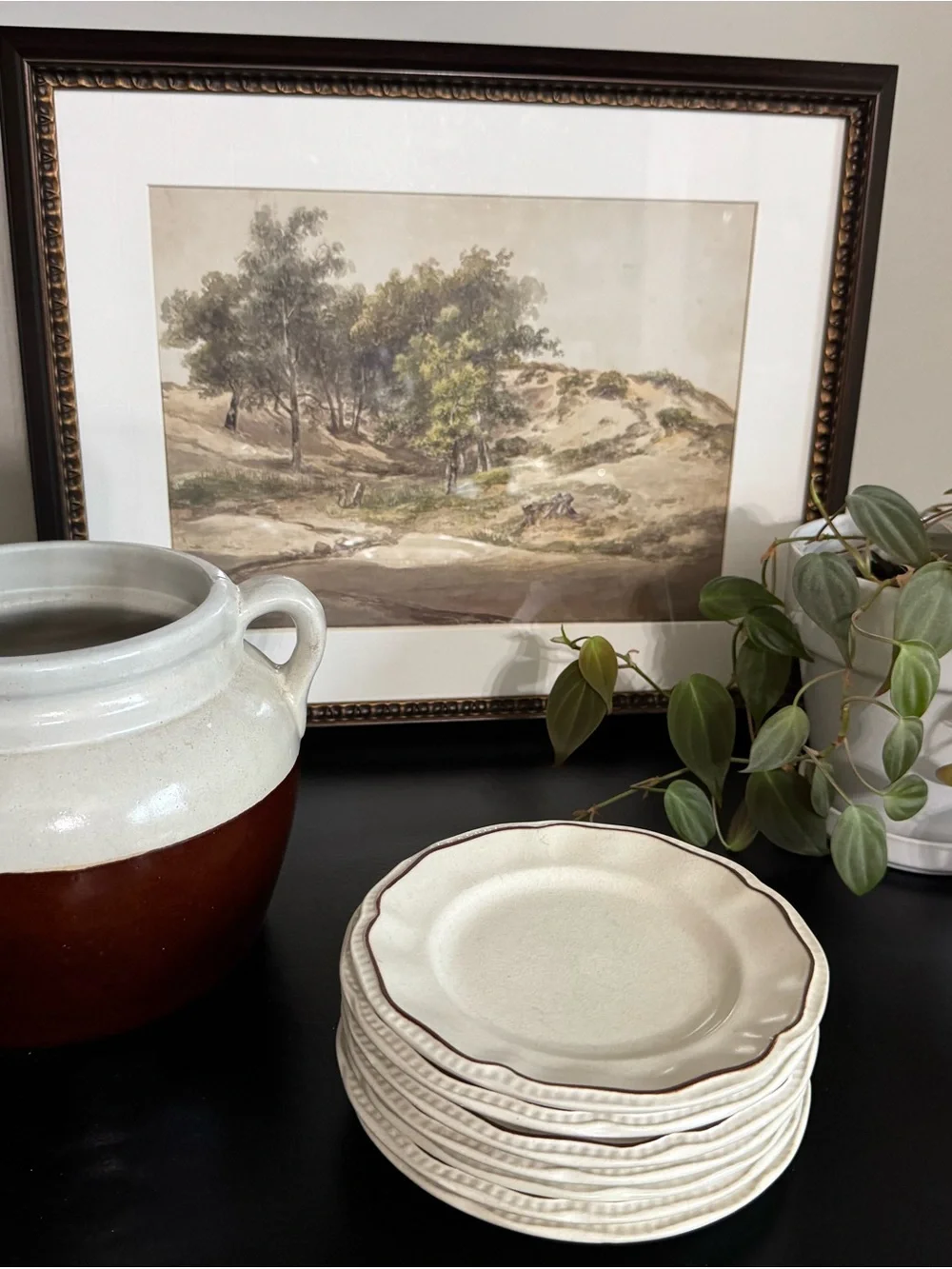 Two Tone Stoneware Crock